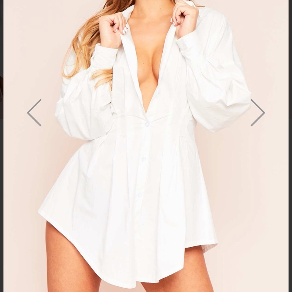 White shirt dress.